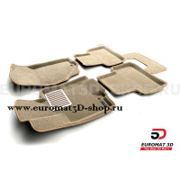 Текстильные 3D коврики Euromat3D Lux в салон для Infiniti G (2007-2014) № EM3D-002808T Бежевые