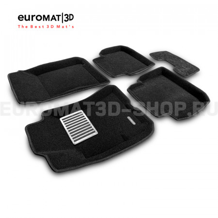 Текстильные 3D коврики Euromat3D Lux в салон для Subaru Impreza (2008-) № EM3D-004708