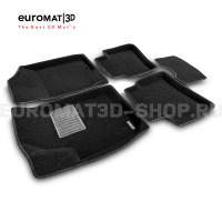 Текстильные 3D коврики Euromat3D Business в салон для Kia Ceed (2006-2012) № EMC3D-002722