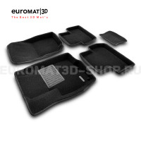 Текстильные 3D коврики Euromat3D Business в салон для Mitsubishi ASX (2010-) № EMC3D-003600