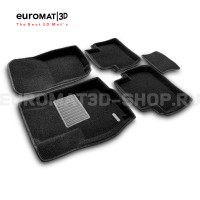 Текстильные 3D коврики Euromat3D Business в салон для Mitsubishi Outlander XL (2006-2012) № EMC3D-003609