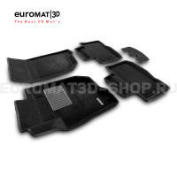 Текстильные 3D коврики Euromat3D Business в салон для Mitsubishi Pajero Sport (2016-2019) № EMC3D-003614