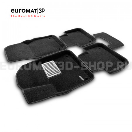 Текстильные 3D коврики Euromat3D Lux в салон для Volkswagen Touareg (2018-) № EM3D-004106