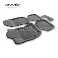 Текстильные 3D коврики Euromat3D Business в салон для Subaru Legacy (2010-) № EMC3D-004704G Серые
