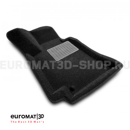 Текстильные 3D коврики Euromat3D Business в салон для Mercedes CLS-Class (C257) (2018-) № EMC3D-003519