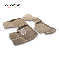 Текстильные 3D коврики Euromat3D Lux в салон для Bmw X6 (G06) (2018-) № EM3D-001227T Бежевые