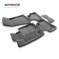 Текстильные 3D коврики Euromat3D Business в салон для Mercedes GLC-Class (X253) (2015-2022) № EMC3D-003518G Серые