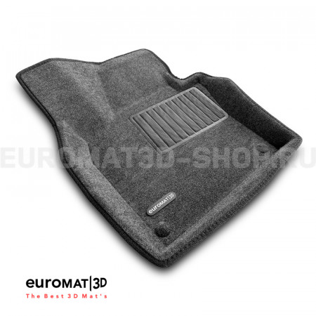 Текстильные 3D коврики Euromat3D Business в салон для Volkswagen Tiguan (2008-2016) № EMC3D-005419G Серые