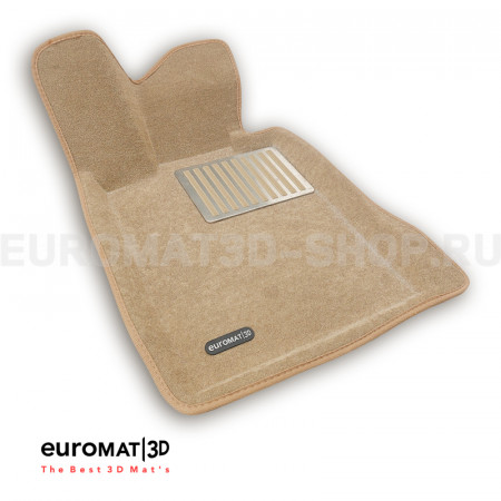 Текстильные 3D коврики Euromat3D Lux в салон для Bmw 3 GT (F34) № EM3D-001216T Бежевые