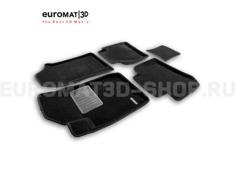 Текстильные 3D коврики Euromat3D Business в салон для DongFeng Rich 6 (DF6) (2022-) № EMC3D-001450