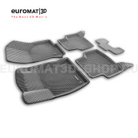 3D коврики Euromat3D EVA в салон для Volkswagen Golf 7 (2013-2019) № EM3DEVA-004507G Серые