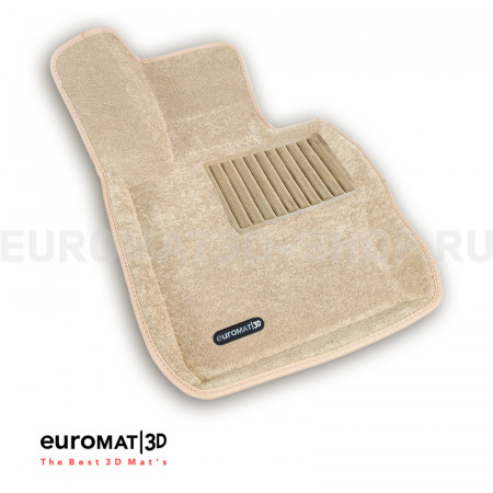 Текстильные 3D коврики Euromat3D Business в салон для Bmw 3 (F30) X-Drive (2010-2018) № EMC3D-001223T Бежевые