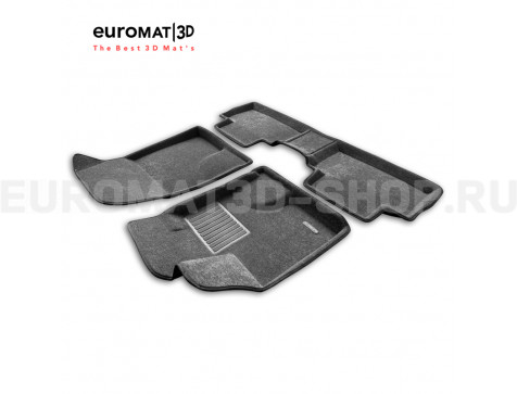 Текстильные 3D коврики Euromat3D Business в салон для Haval F7 (2024-) (4WD) № EMC3D-001470G Серые