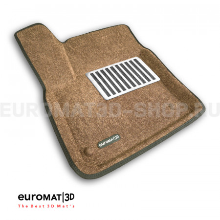 Текстильные 3D коврики Euromat3D Lux в салон для Geely Monjaro (2021-) № EM3D-001412R Коричневые
